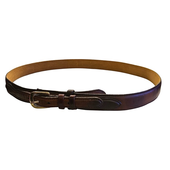 Brighton Men Size 47 Brown Gold Buckle Ranger Belt - Picture 1 of 8